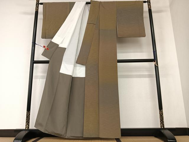 平和屋着物●上質な小紋 段暈し 正絹 逸品 AAAZ0043zg