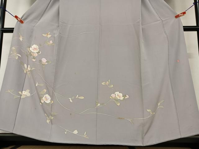 平和屋着物●訪問着 友禅 作家物 枝花文 正絹 逸品 AAAZ0077zg