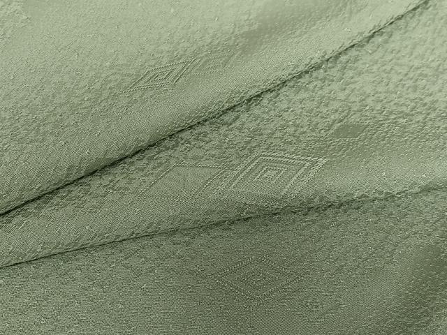平和屋着物●上質な色無地 雲重ね菱地紋 岩井茶色 正絹 逸品 未使用 AAAZ0100zg