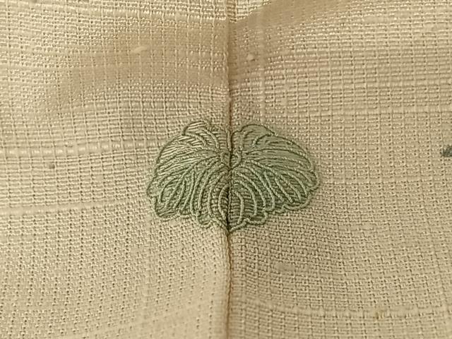 平和屋着物●訪問着 紬地 手描き 草花文 ろうけつ染め 正絹 逸品 AAAZ0121zg