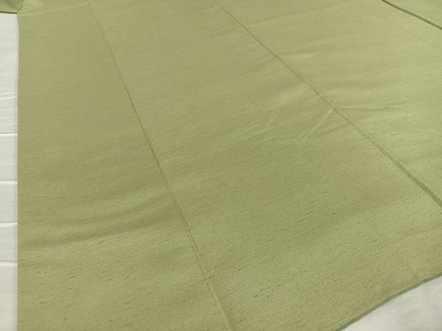 平和屋着物●上質な紬 色無地 鶸茶色 正絹 逸品 AAAZ0149zg