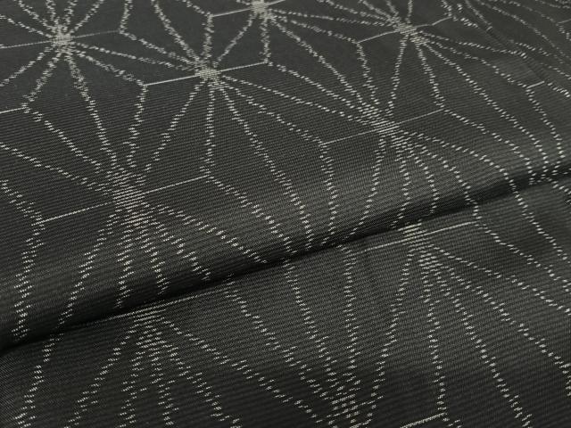 平和屋着物●本場大島紬 麻の葉文様 正絹 逸品 AAAZ0164zg