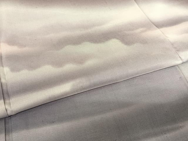 平和屋着物●訪問着 紬地 雲重ね霞文 暈し染め 正絹 逸品 AAAZ0235zg