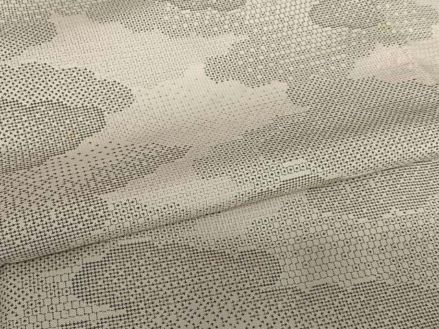平和屋着物●本場大島紬 白大島 120亀甲 雲重ね文 正絹 逸品 AAAZ0241zg