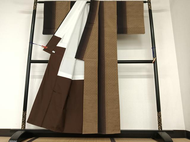 平和屋着物●上質な紬 縞 正絹 逸品 未使用 AAAZ0250zg