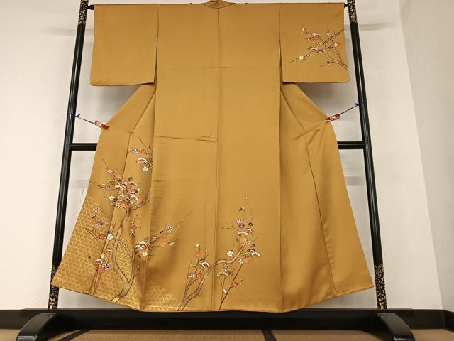 平和屋着物●訪問着 枝梅松文 金彩 正絹 逸品 AAAZ0285zg