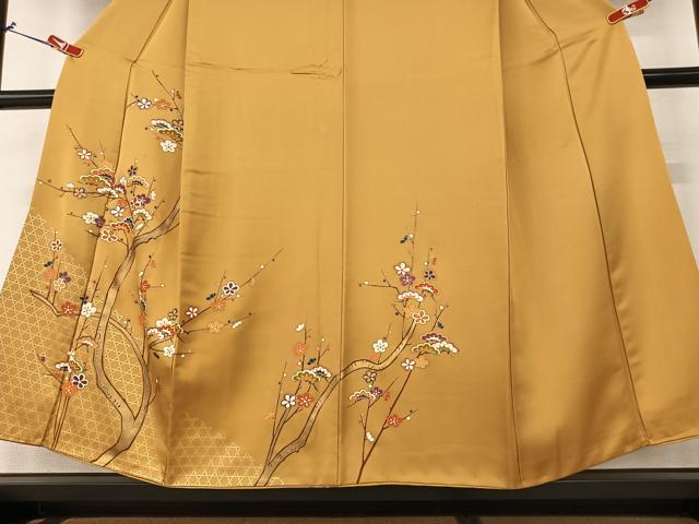 平和屋着物●訪問着 枝梅松文 金彩 正絹 逸品 AAAZ0285zg