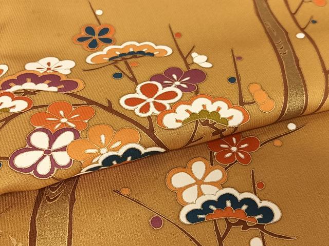 平和屋着物●訪問着 枝梅松文 金彩 正絹 逸品 AAAZ0285zg