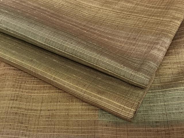 平和屋着物●上質な紬 横段文 正絹 逸品 AAAZ0308zg