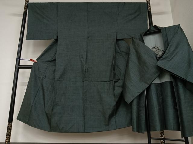 平和屋着物●男性 本場大島紬 アンサンブル 100亀甲 総詰め 正絹 逸品 AAAZ0322zg