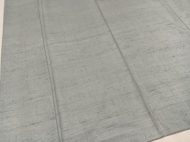 平和屋着物●結城紬 色無地 灰青色 正絹 逸品 AABH9588ck