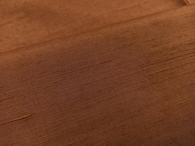 平和屋着物●上質な紬 色無地 駱駝色 正絹 逸品 AAAZ0555ph