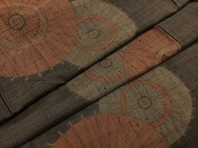 平和屋着物●上質な紬 番傘 正絹 逸品 AAAZ0593ph