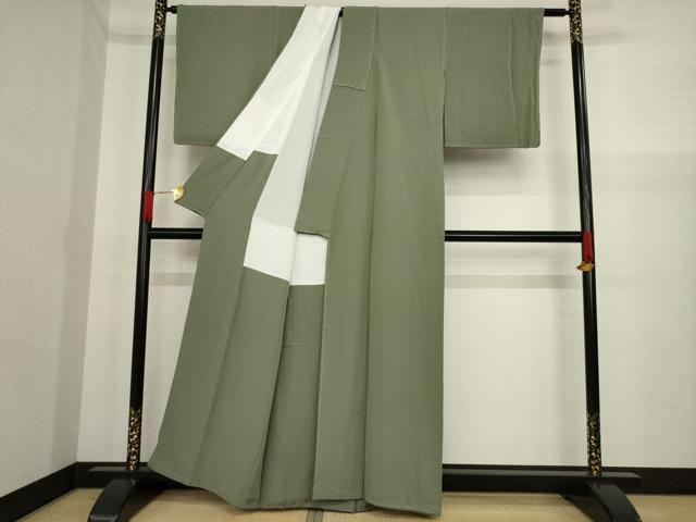 平和屋着物●上質な色無地 岩井茶色 正絹 逸品 未使用 AAAZ0608ck