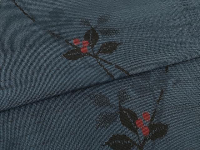 平和屋着物●上質な紬 南天文 正絹 逸品 AAAZ0627ck