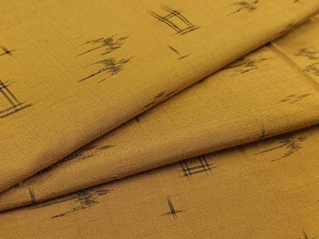 平和屋着物▽上質な紬 単衣 琉球絣 正絹 逸品 AAAZ0688jh