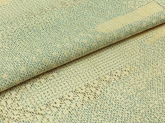 平和屋着物▽本塩沢 単衣 霞文 正絹 逸品 AAAZ0696jh