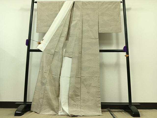 平和屋着物▽上質な紬 単衣 乱菊 正絹 逸品 AAAZ0702jh