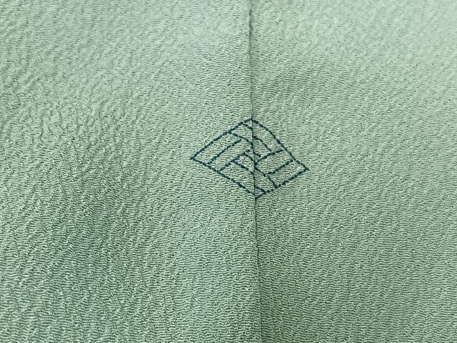 平和屋着物▽洗える最高級着物 <英>はなぶさ謹製 色無地 単衣 白藍色 鬼しぼ縮緬 洗える着物 AAAZ0703jh
