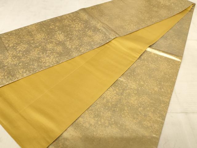 平和屋着物◎全通柄袋帯 霞文 金彩 正絹 逸品 AAAZ0750dt