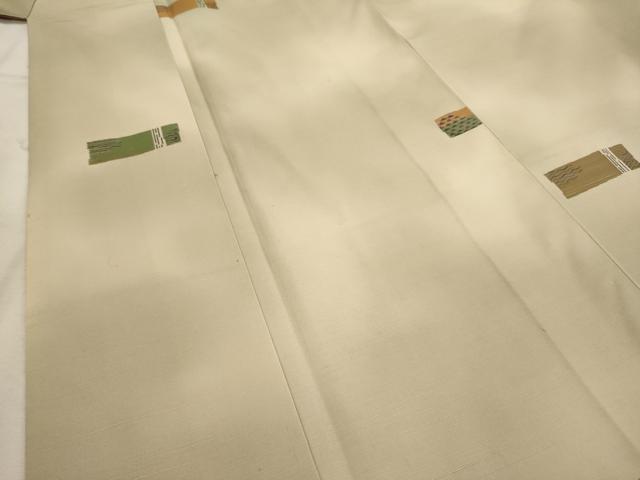 平和屋着物■上質な紬 幾何学色紙文 正絹 逸品 AAAZ0877ru