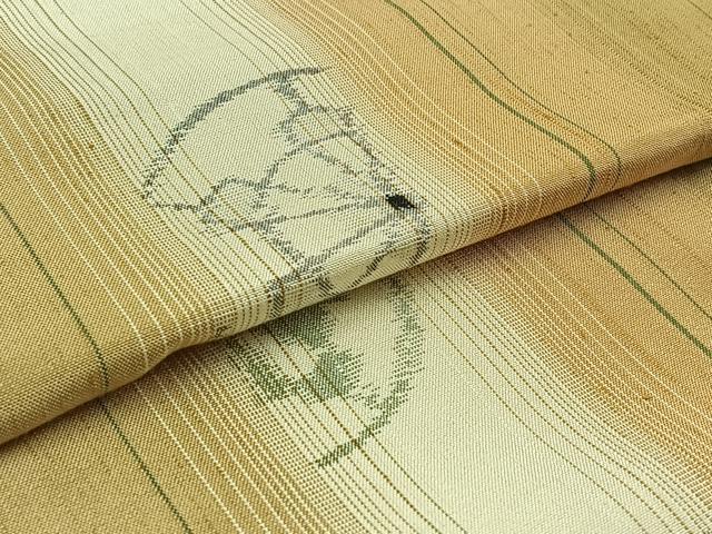 平和屋着物▽上質な紬 単衣 片輪車間道 正絹 逸品 未使用 AAAZ0964jh