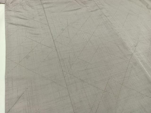 平和屋着物▽上質な紬 単衣 菱文 正絹 逸品 AAAZ0991jh