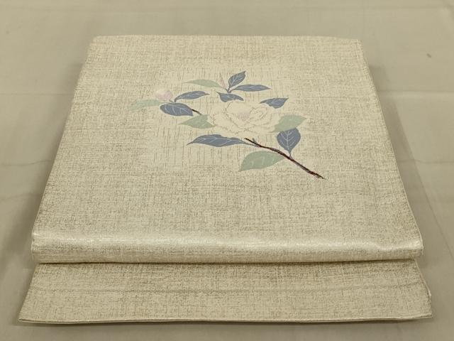 平和屋着物◎太鼓柄袋帯 唐織 草花文 銀糸 正絹 逸品 AAAZ1128ou
