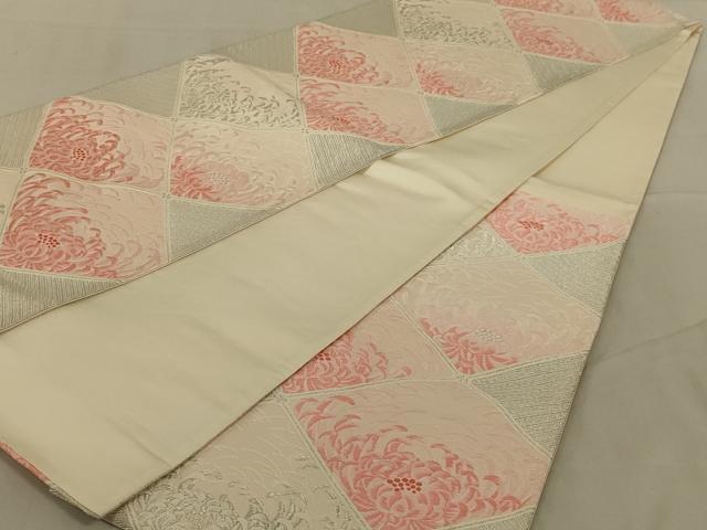 平和屋着物◎六通柄袋帯 唐織 乱菊 銀糸 正絹 逸品 AAAZ1150ou