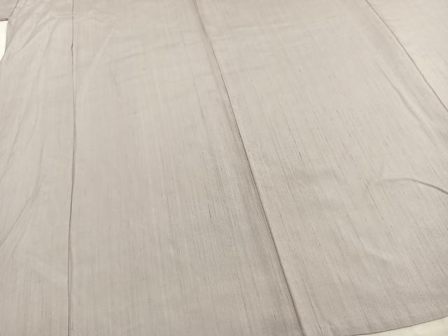 平和屋着物▽加賀友禅の巨匠 初代 由水十久監修 色無地 単衣 紬地 薄梅鼠色 正絹 逸品 AAAZ1390fy