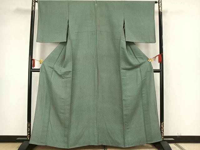 平和屋着物▽上質な小紋 単衣 幾何学文様 正絹 逸品 AAAZ1399fy