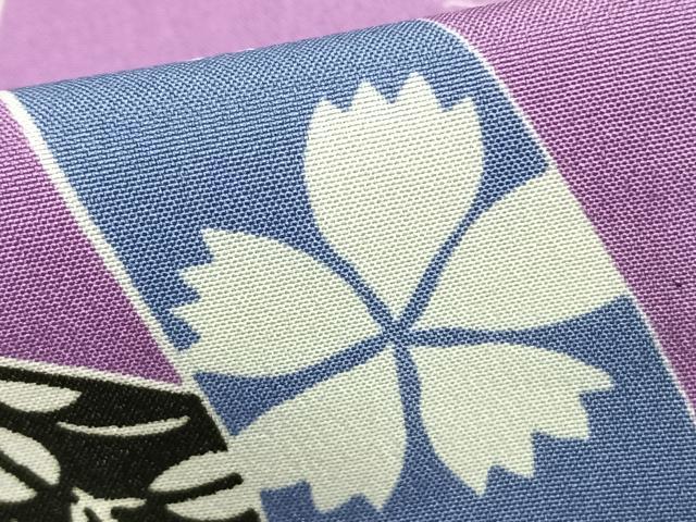 平和屋着物▽小紋 単衣 熨斗花文 洗える着物 AAAZ1400fy
