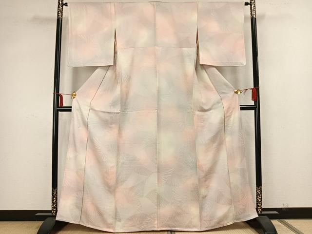 平和屋着物▽上質な小紋 単衣 花尽くし 正絹 逸品 AAAZ1402fy