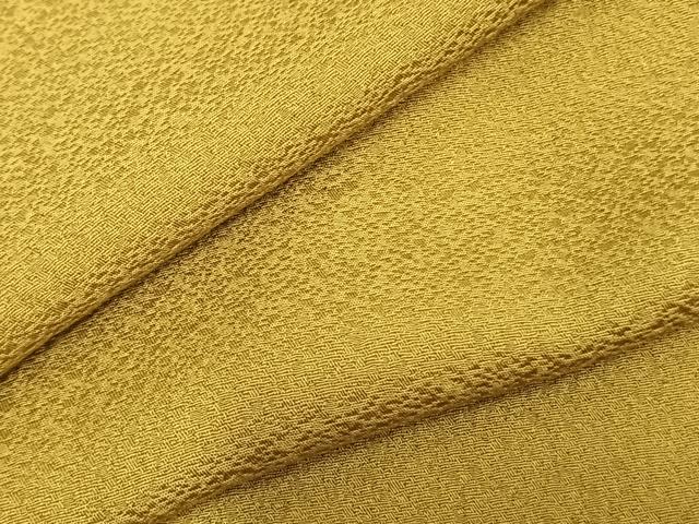 平和屋着物▽上質な色無地 単衣 芥子色 正絹 逸品 AAAZ1429fy