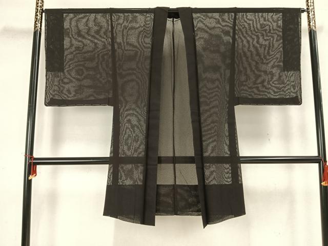 平和屋着物▽男性 長羽織 スリーシーズン 春夏秋 塵除け 海松茶色 正絹 逸品 未使用 AAAZ1438fy