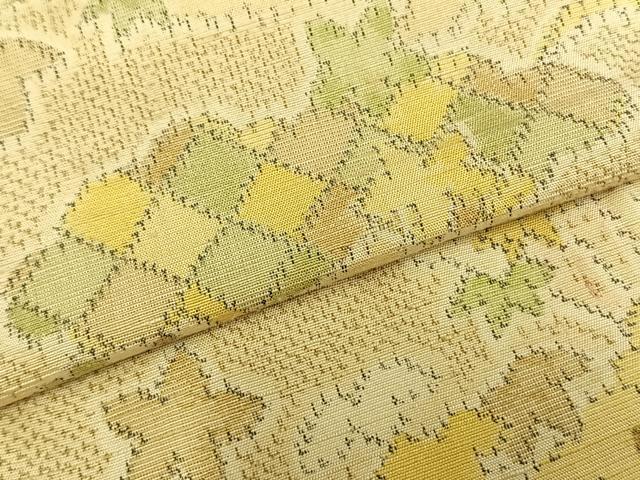 平和屋着物▽上質な紬 単衣 風景文 正絹 逸品 AAAZ1440fy
