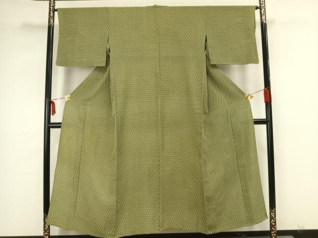平和屋着物▽上質な小紋 単衣 幾何学文 正絹 逸品 AAAZ1442fy