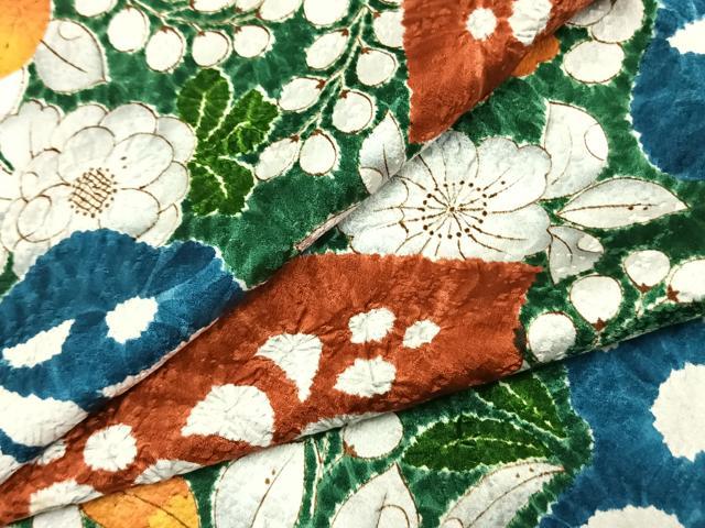 平和屋着物▽上質な小紋 単衣 辻が花 正絹 逸品 AAAZ1445fy