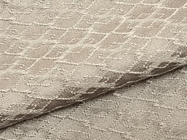 平和屋着物▽上質な色無地 単衣 菱地紋 薄色 正絹 逸品 AAAZ1473fy