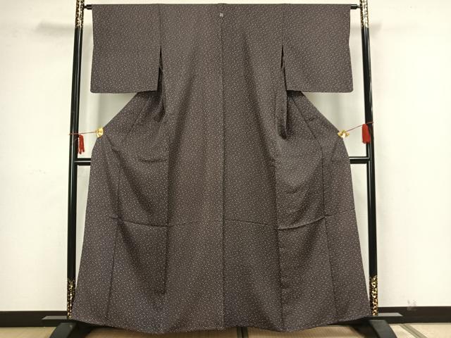 平和屋着物▽上質な小紋 単衣 散らし文 正絹 逸品 AAAZ1478fy