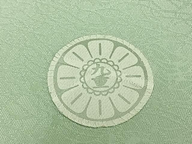 平和屋着物▽上質な色無地 単衣 唐草地紋 夏虫色 正絹 逸品 AAAZ1481fy