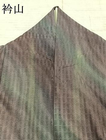 平和屋着物▽上質な小紋 単衣 霞文 正絹 逸品 AAAZ1486fy