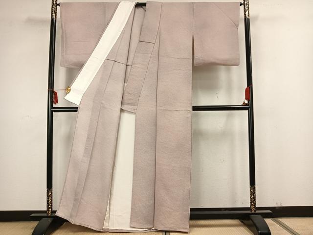 平和屋着物▽上質な小紋 単衣 霞文 正絹 逸品 AAAZ1498fy