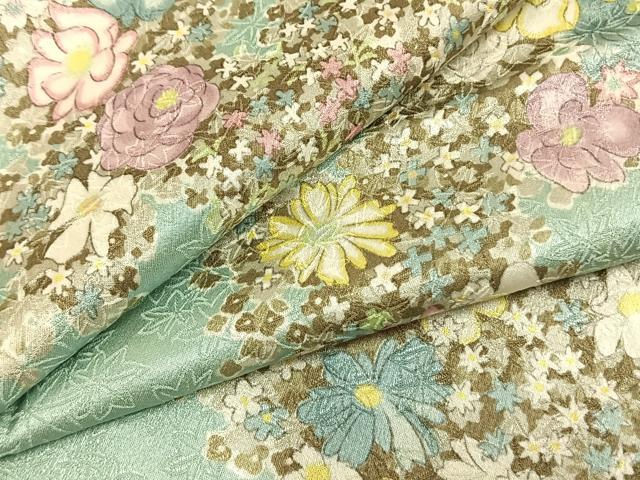 平和屋着物▽上質な小紋 単衣 舞花文 正絹 逸品 未使用 AAAZ1501fy