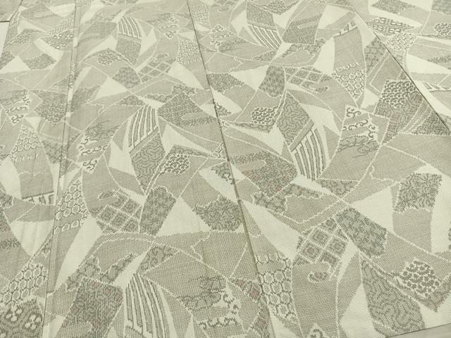平和屋着物▽上質な紬 単衣 熨斗文 正絹 逸品 AAAZ1506fy
