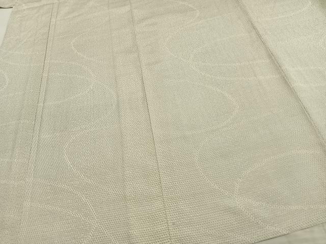 平和屋着物▽本塩沢 単衣 110亀甲 抽象文様 正絹 逸品 AAAZ1507fy