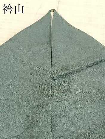 平和屋着物▽上質な色無地 単衣 流水地紋 水浅葱色 正絹 逸品 AAAZ1510fy