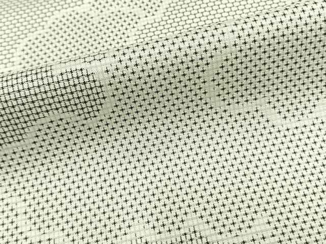 平和屋着物▽お召 単衣 雲取り文 正絹 逸品 AAAZ1544fy