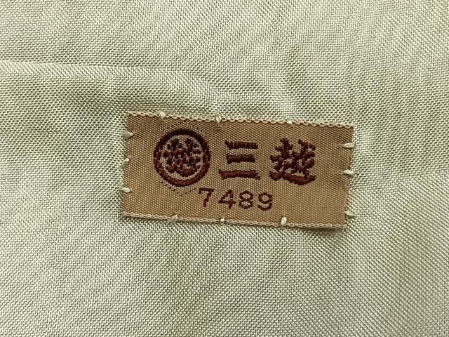平和屋着物▽上質な紬 単衣 幾何学文様 三越扱い 正絹 逸品 AAAZ1545fy