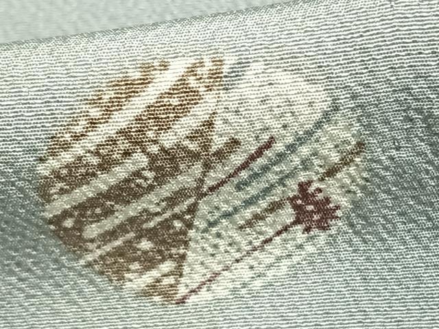 平和屋着物▽上質な小紋 単衣 丸文 暈し染め 正絹 逸品 AAAZ1548fy